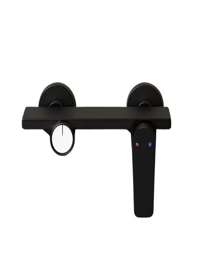 10X All Black Wall Mixer 2 in 1 for Bathroom ZH-14009 | Hot & Cold | Piano Key Controls | Dual Flow (Waterfall & Normal) | Modern Flat Design - Image 1